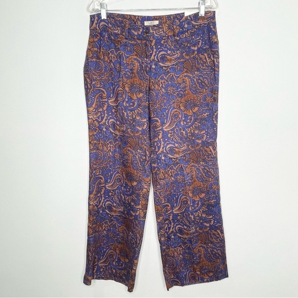 Loft Linen Pants NWT Paisley print Size 8P - Picture 1 of 5